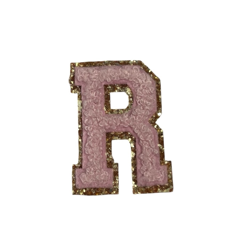 Stoney Clover Lane Chenille Pink Letter R Patch - Picture 1 of 5